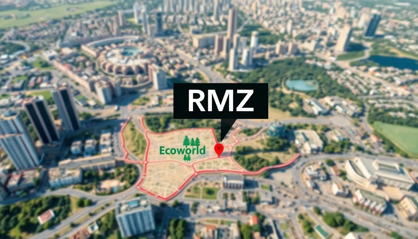 A map showing the location of RMZ Ecoworld in Bangalore.